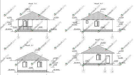 Одноэтажный дом «Идвиг» 51 м2 с террасой