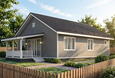 Одноэтажный дом «Дора» 101 м2 с террасой