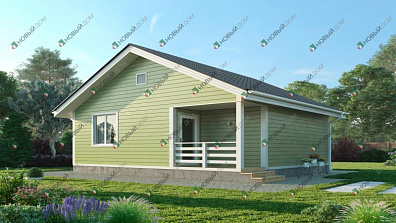 Одноэтажный дом «Молодежный-2» 43 м2