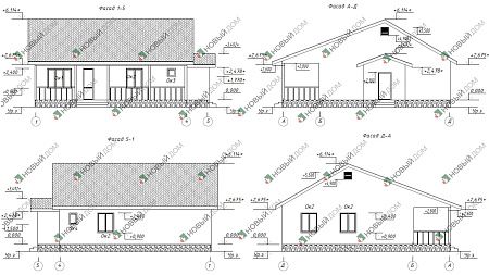 Одноэтажный дом «Смол» 108 м2 с террасой