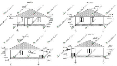 Одноэтажный дом «Аэтель» 78 м2